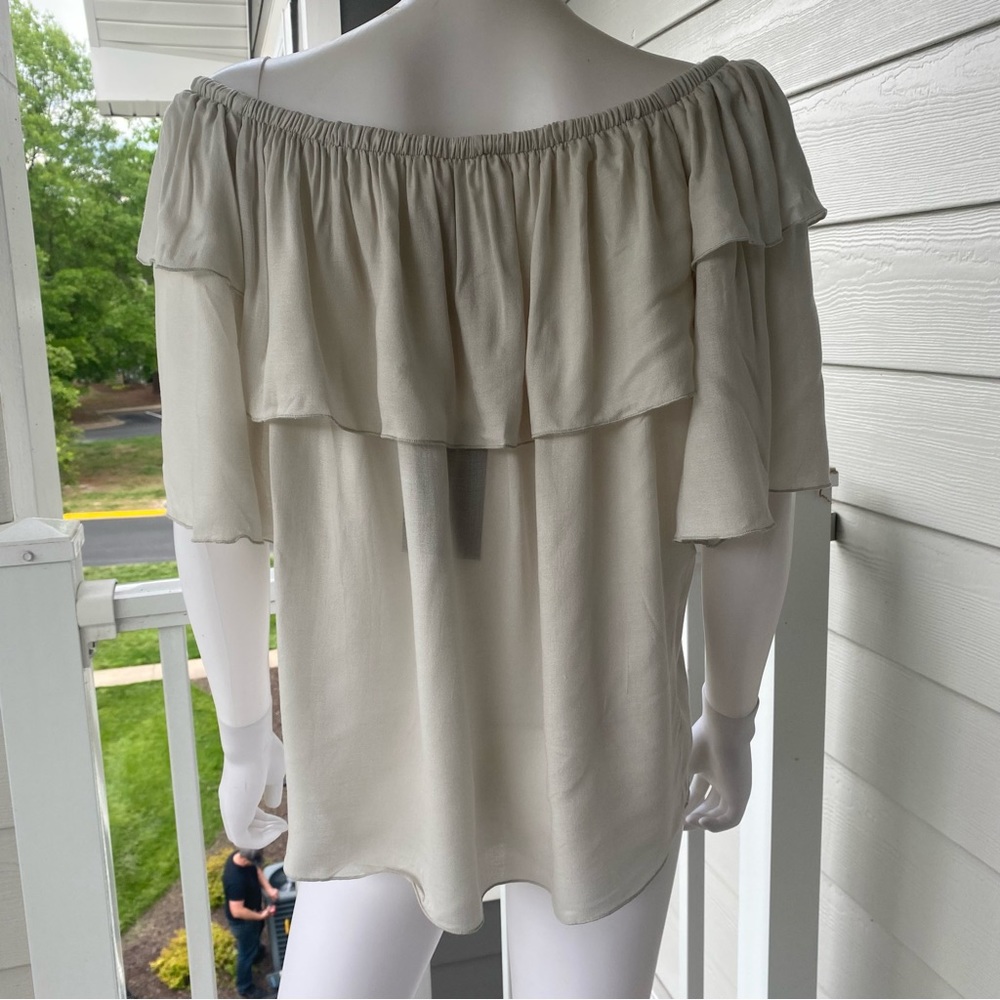CHASER Off The Shoulder Flutter Sleeve Top - Picture 3 of 7